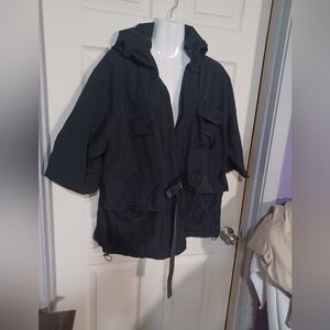 Men's Black Hooded Jacket